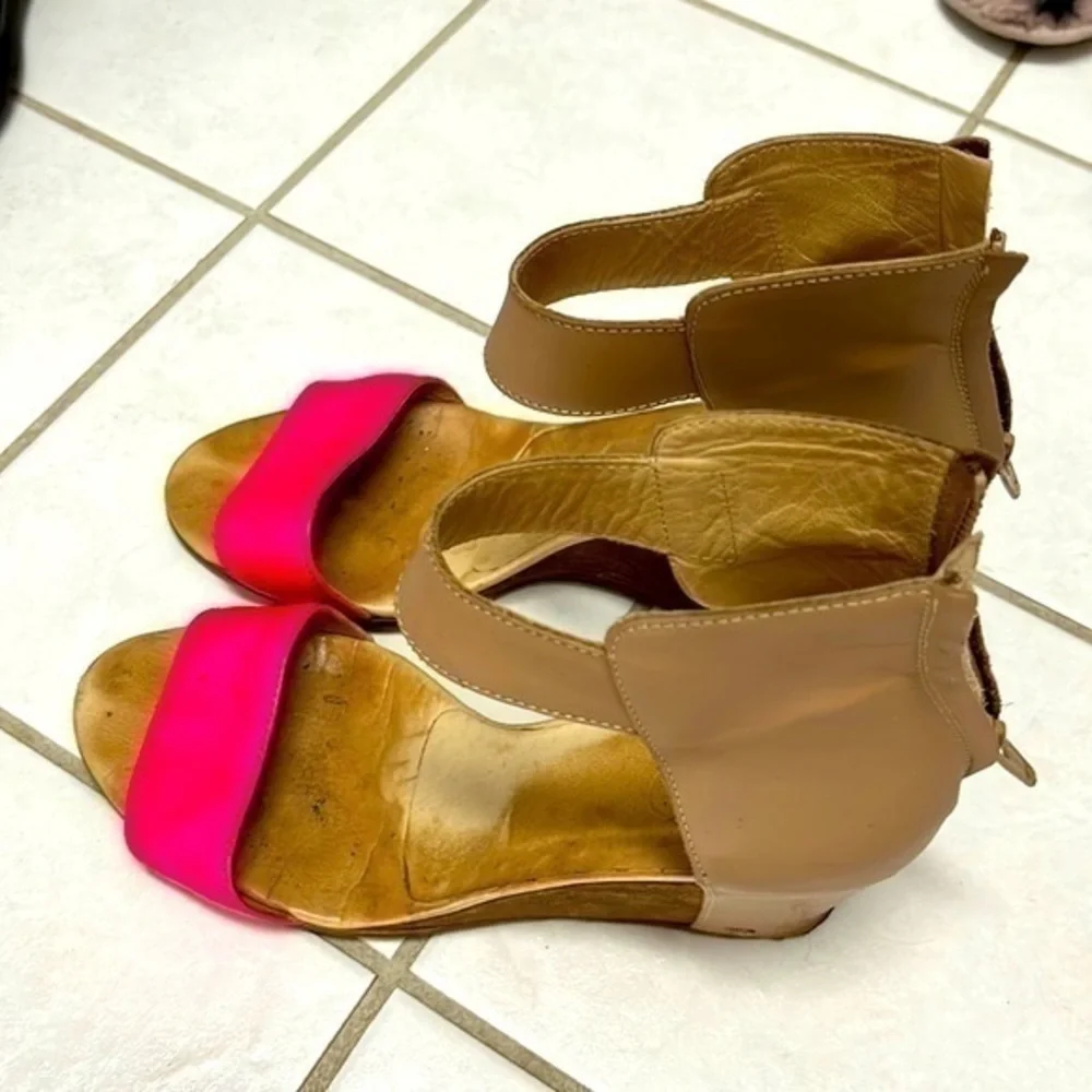 Maison Martin Margiela MM6 Paris pink wedge heels